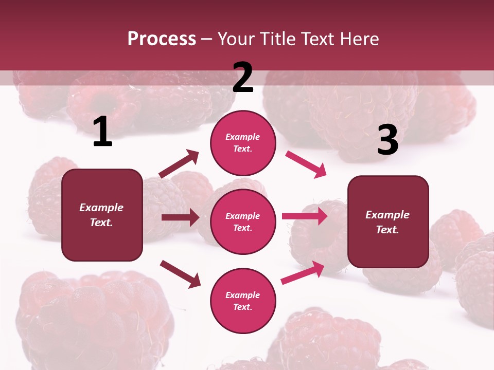 Drops Vegetarian Raspberry PowerPoint Template