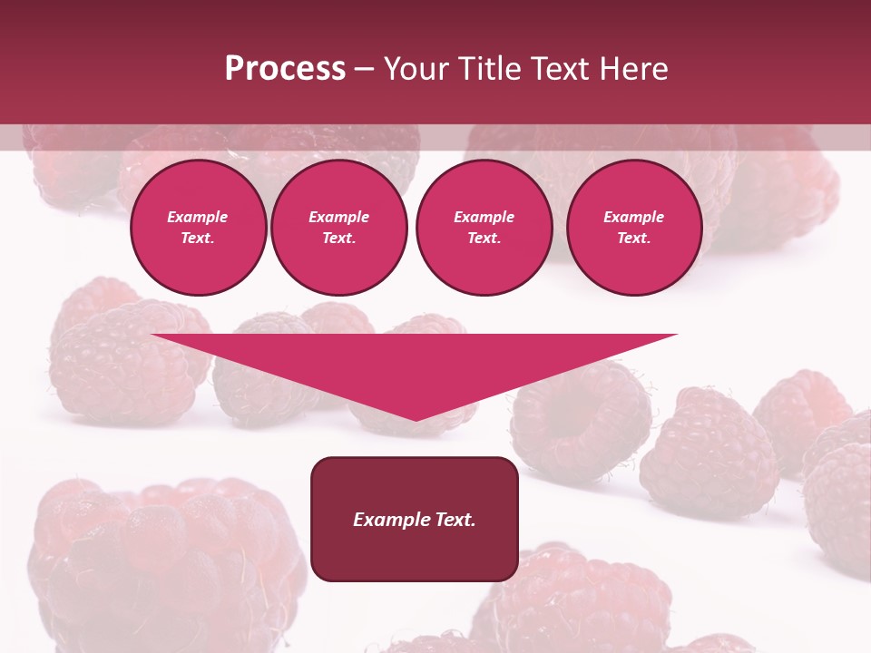 Drops Vegetarian Raspberry PowerPoint Template
