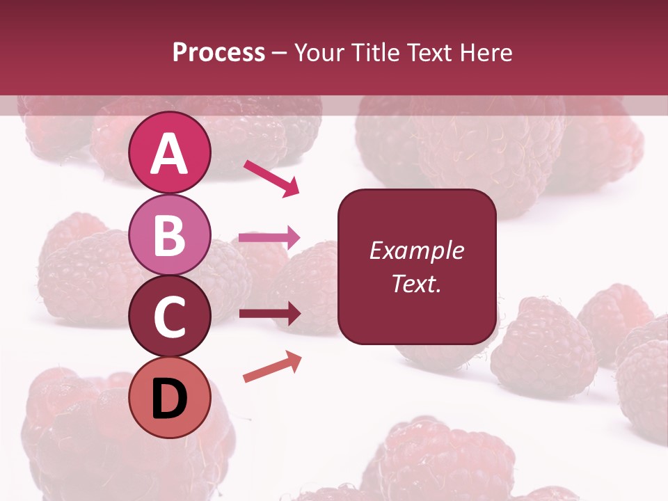 Drops Vegetarian Raspberry PowerPoint Template