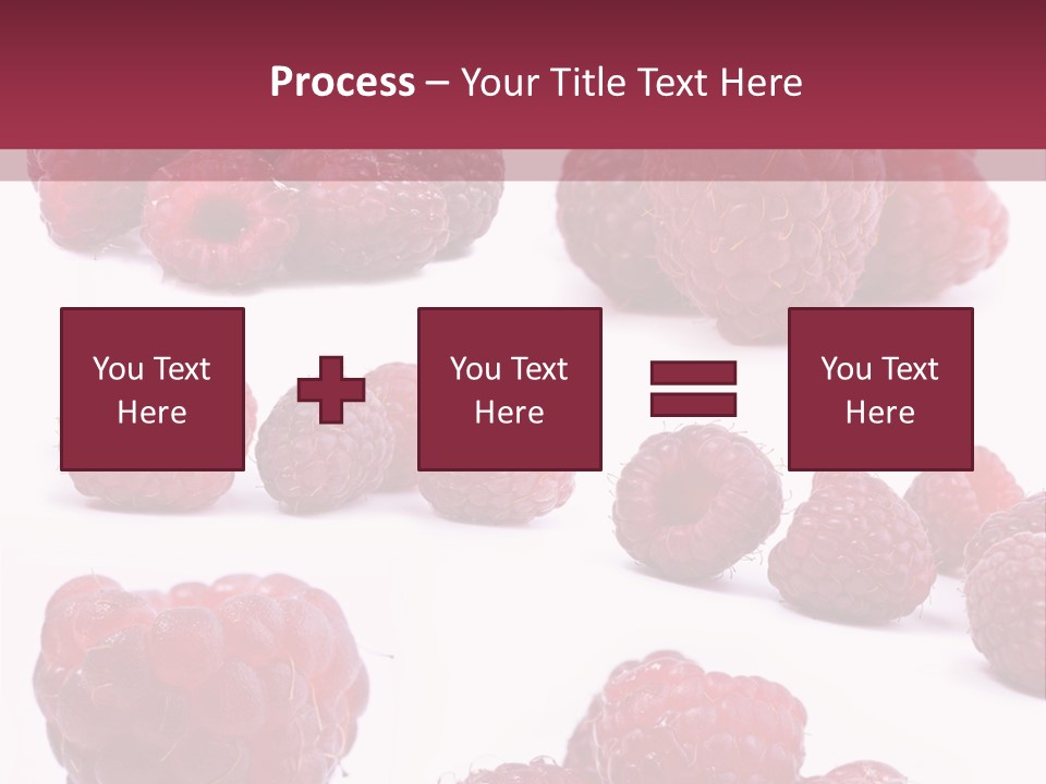 Drops Vegetarian Raspberry PowerPoint Template