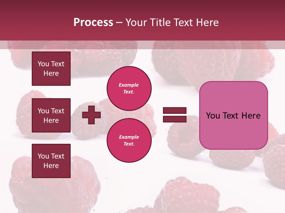 Drops Vegetarian Raspberry PowerPoint Template