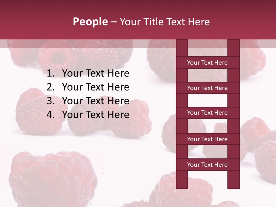 Drops Vegetarian Raspberry PowerPoint Template