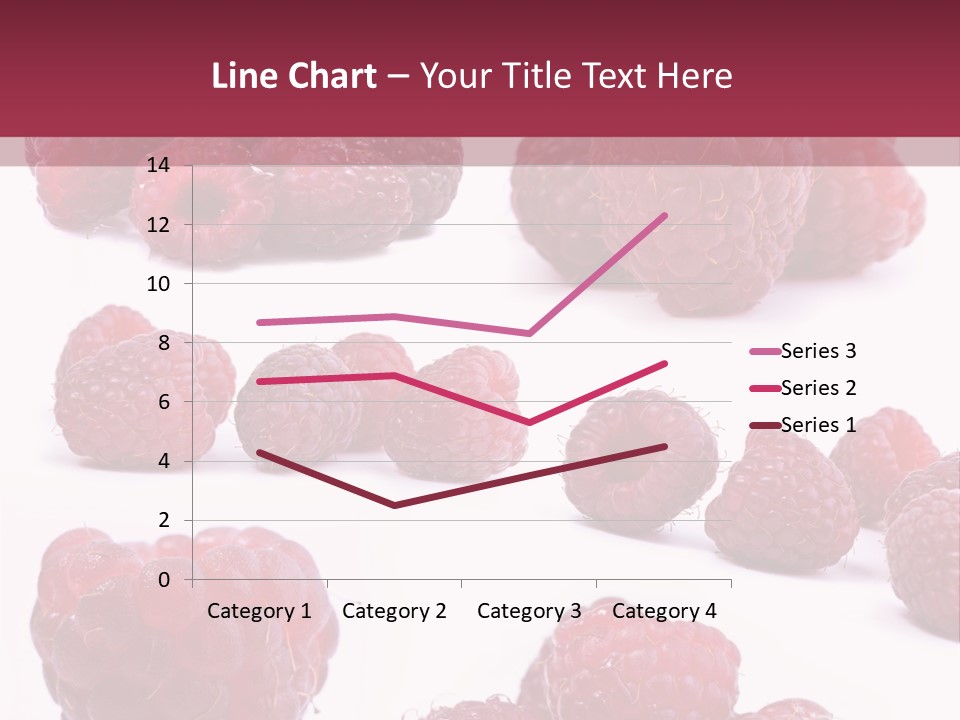 Drops Vegetarian Raspberry PowerPoint Template