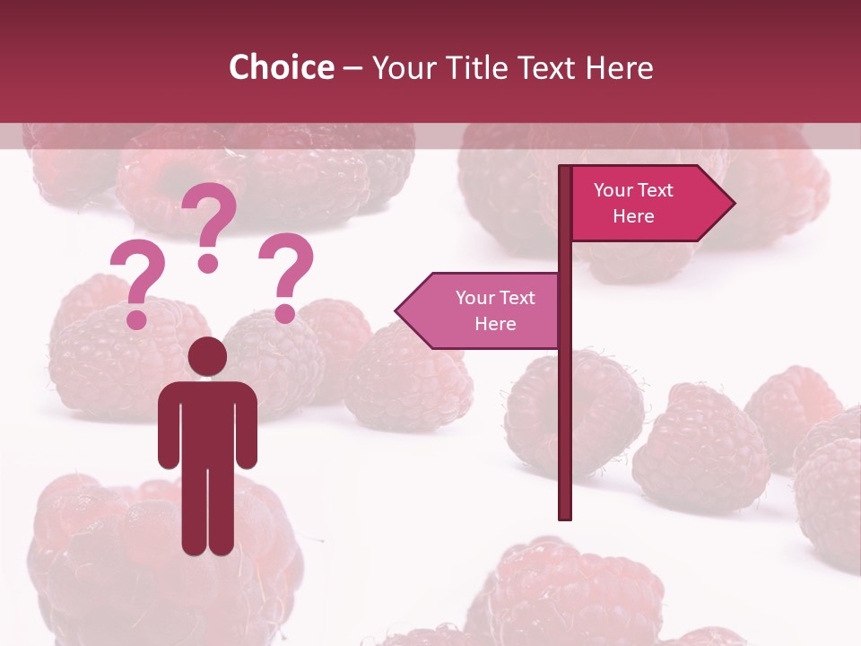Drops Vegetarian Raspberry PowerPoint Template