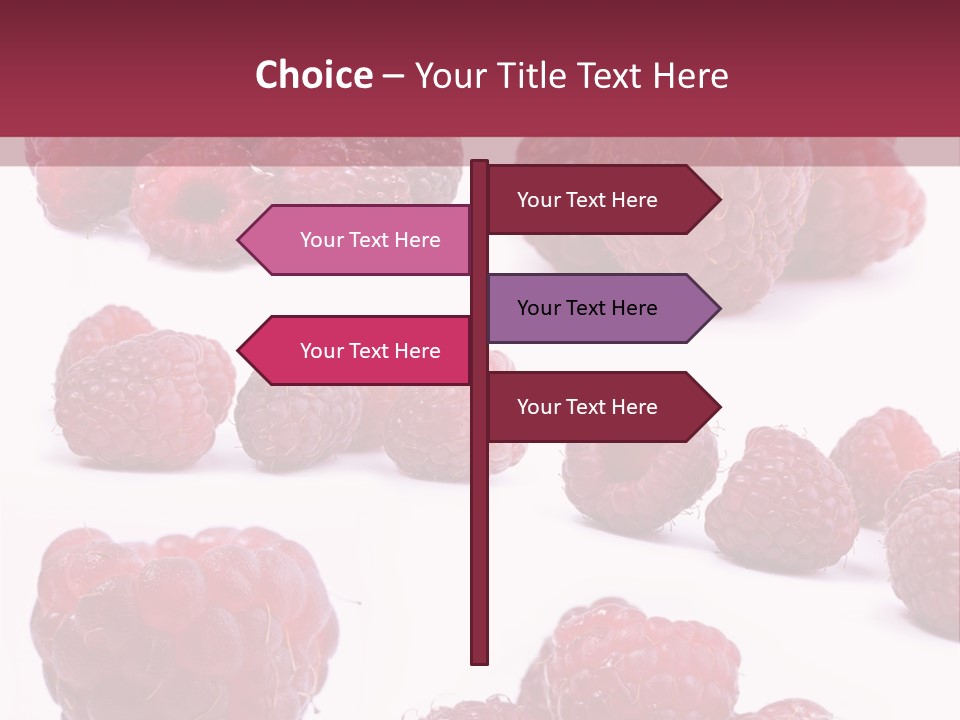 Drops Vegetarian Raspberry PowerPoint Template