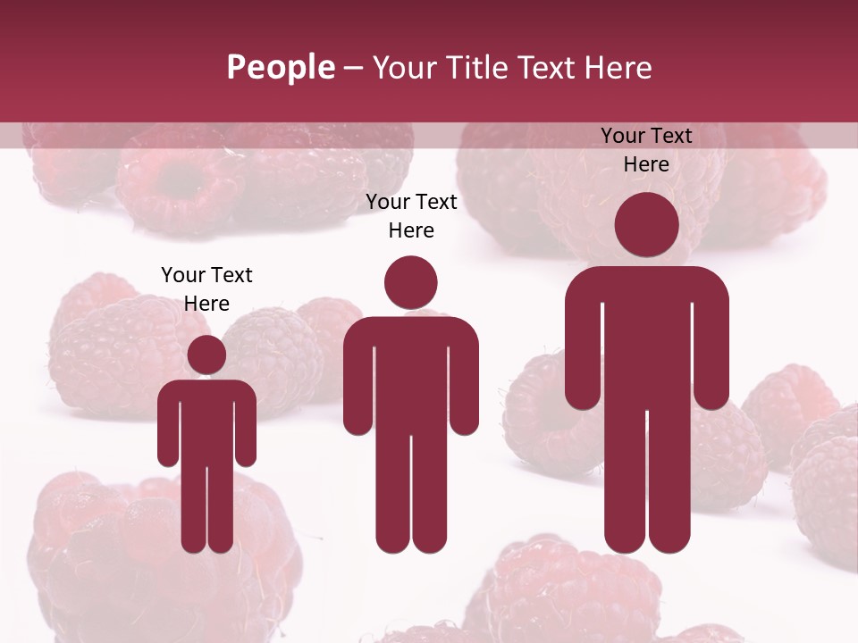 Drops Vegetarian Raspberry PowerPoint Template