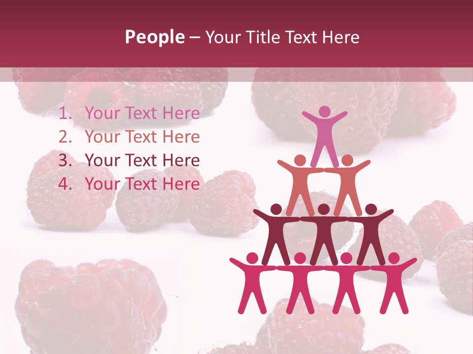 Drops Vegetarian Raspberry PowerPoint Template