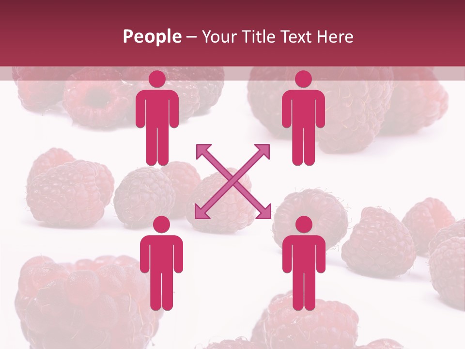Drops Vegetarian Raspberry PowerPoint Template