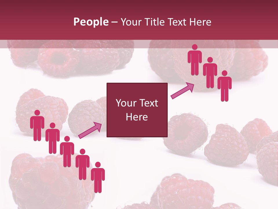 Drops Vegetarian Raspberry PowerPoint Template