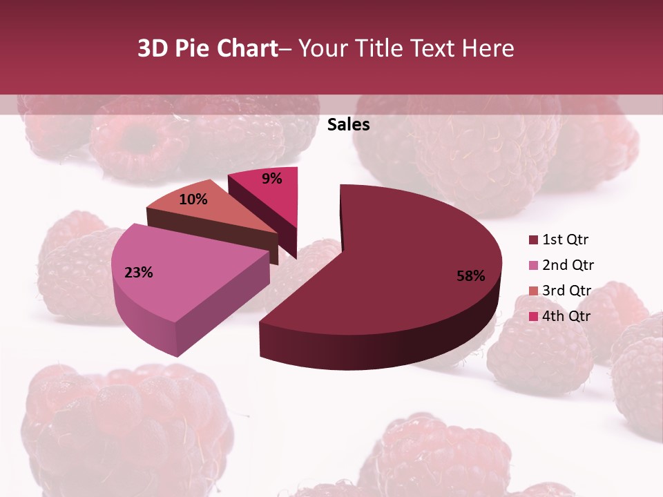 Drops Vegetarian Raspberry PowerPoint Template