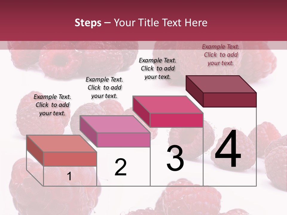 Drops Vegetarian Raspberry PowerPoint Template
