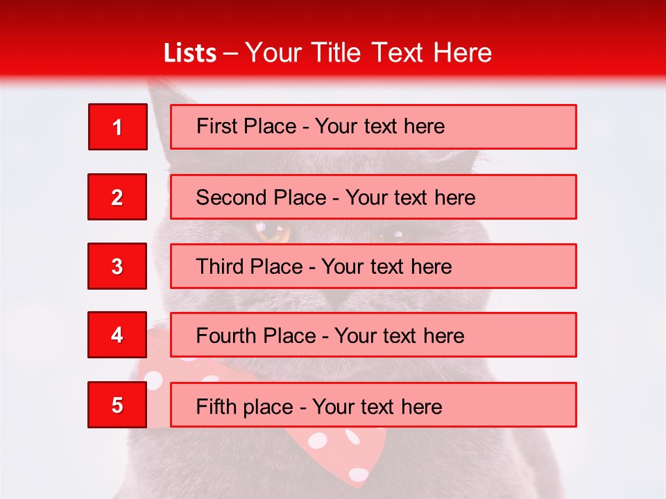 Whisker Kitten Isolated PowerPoint Template