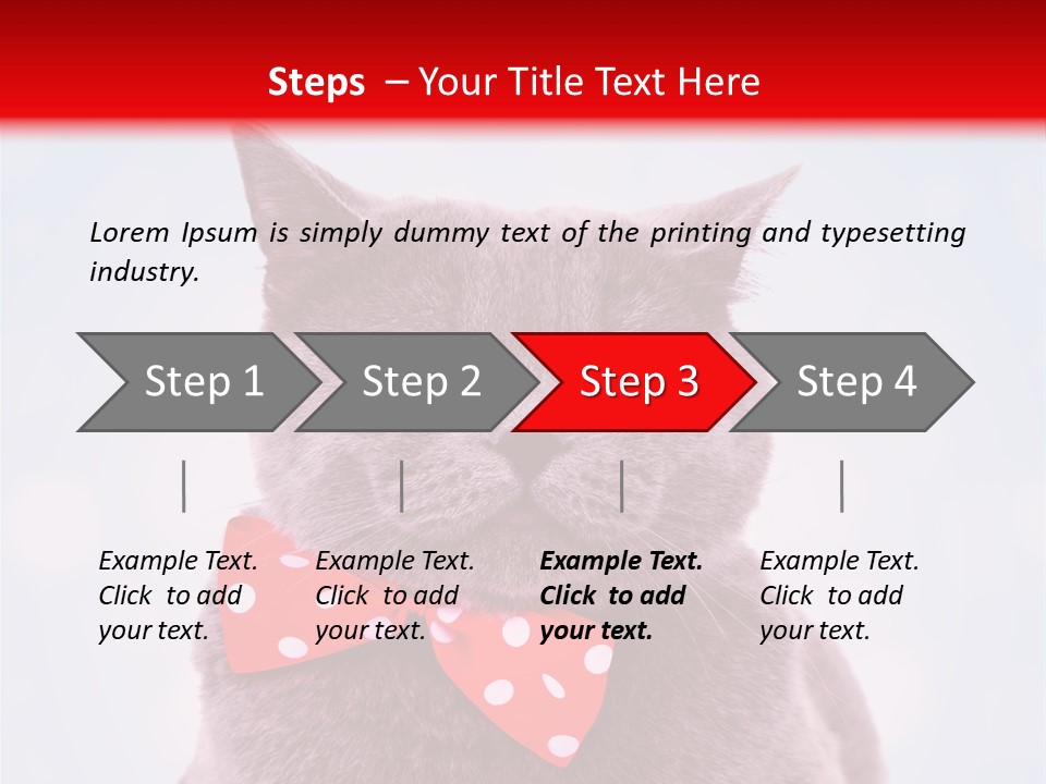 Whisker Kitten Isolated PowerPoint Template