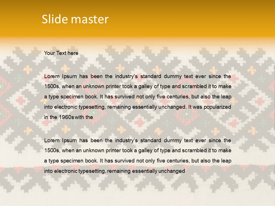 Detail Folk Sew PowerPoint Template