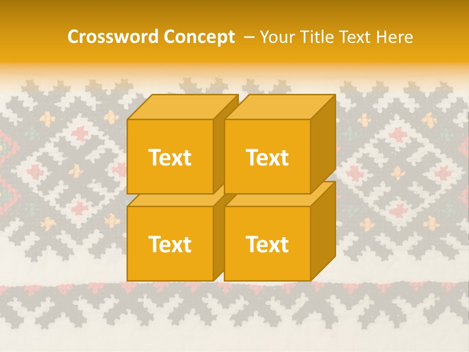 Detail Folk Sew PowerPoint Template