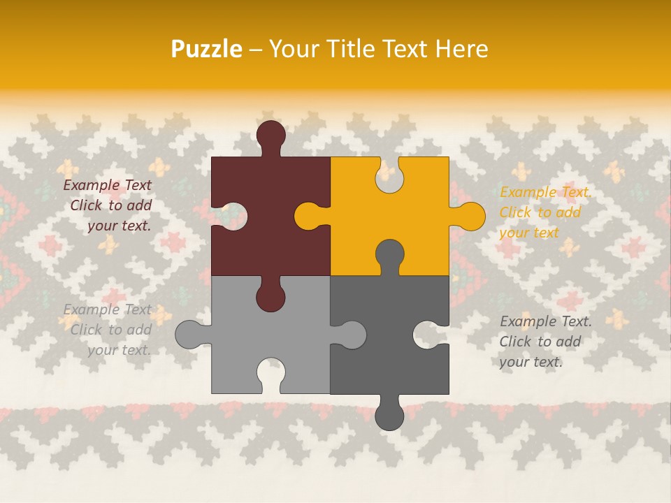 Detail Folk Sew PowerPoint Template