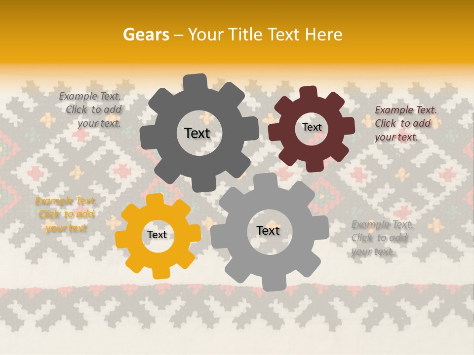 Detail Folk Sew PowerPoint Template