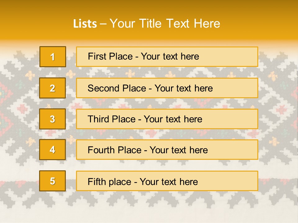 Detail Folk Sew PowerPoint Template