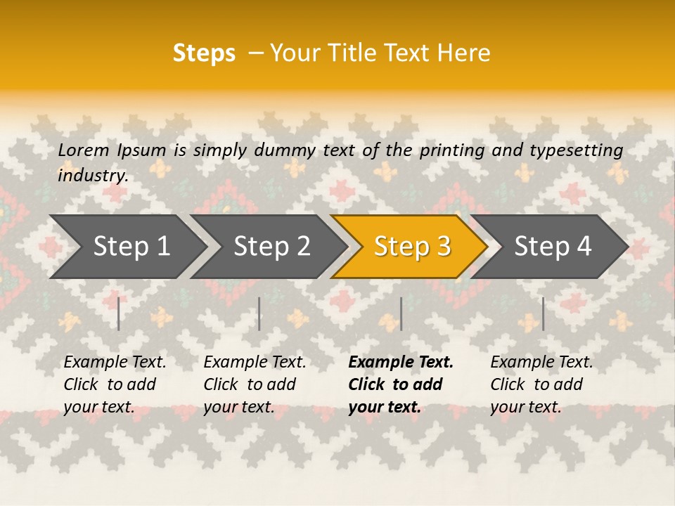 Detail Folk Sew PowerPoint Template