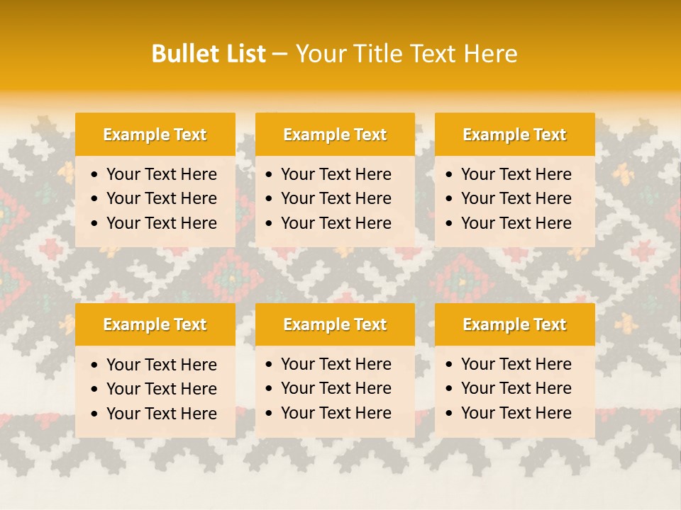 Detail Folk Sew PowerPoint Template