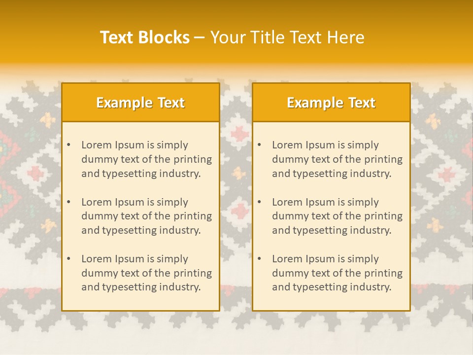 Detail Folk Sew PowerPoint Template