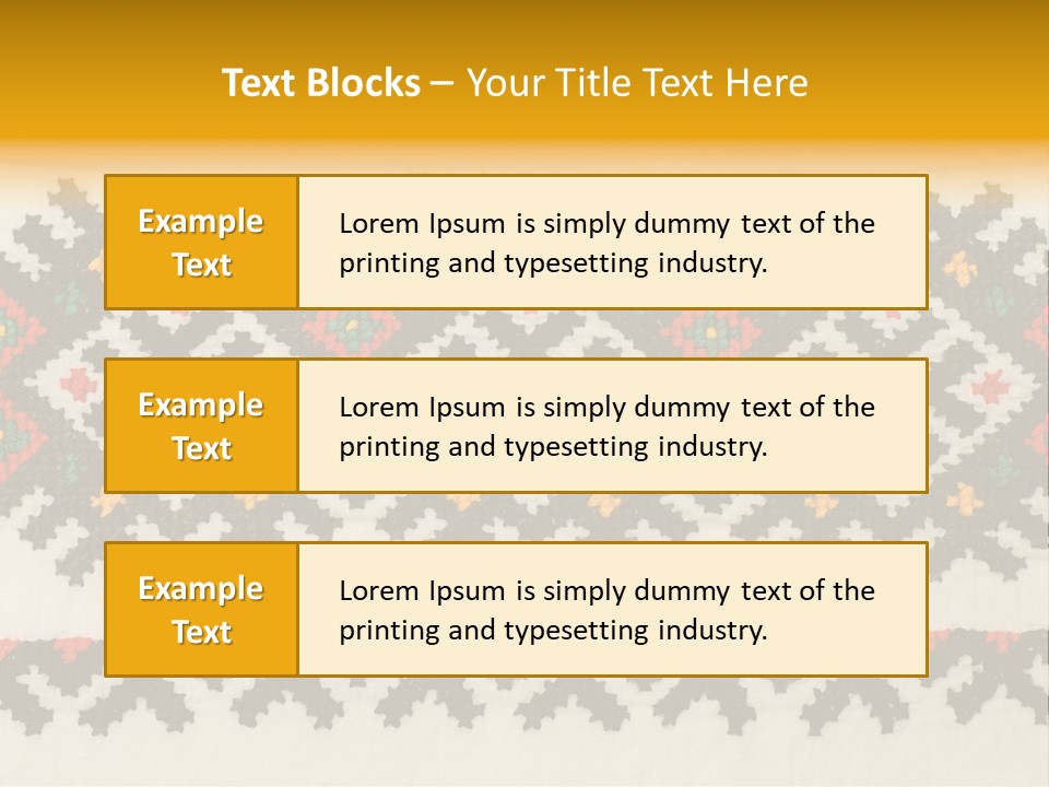Detail Folk Sew PowerPoint Template