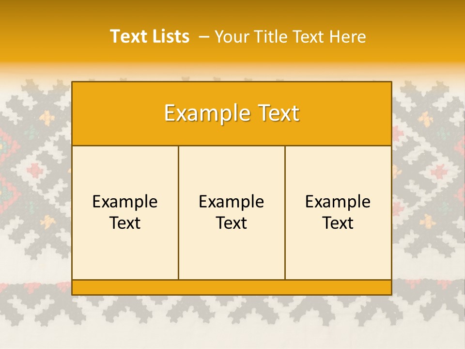 Detail Folk Sew PowerPoint Template