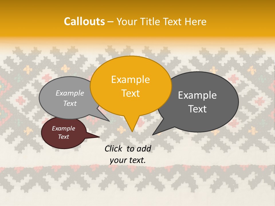Detail Folk Sew PowerPoint Template