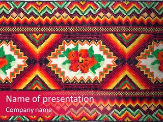 Cloth Flower Traditional PowerPoint Template