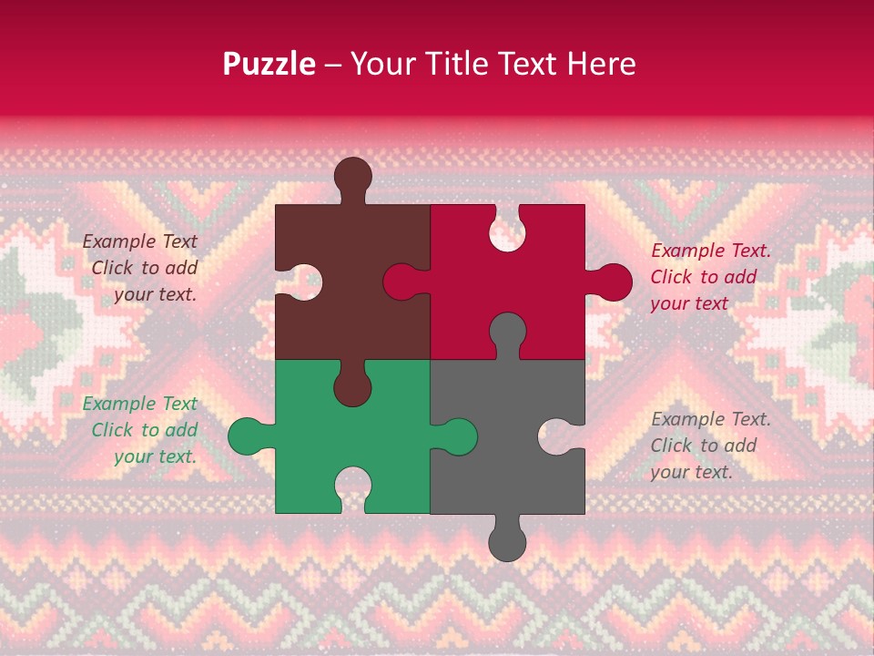 Cloth Flower Traditional PowerPoint Template