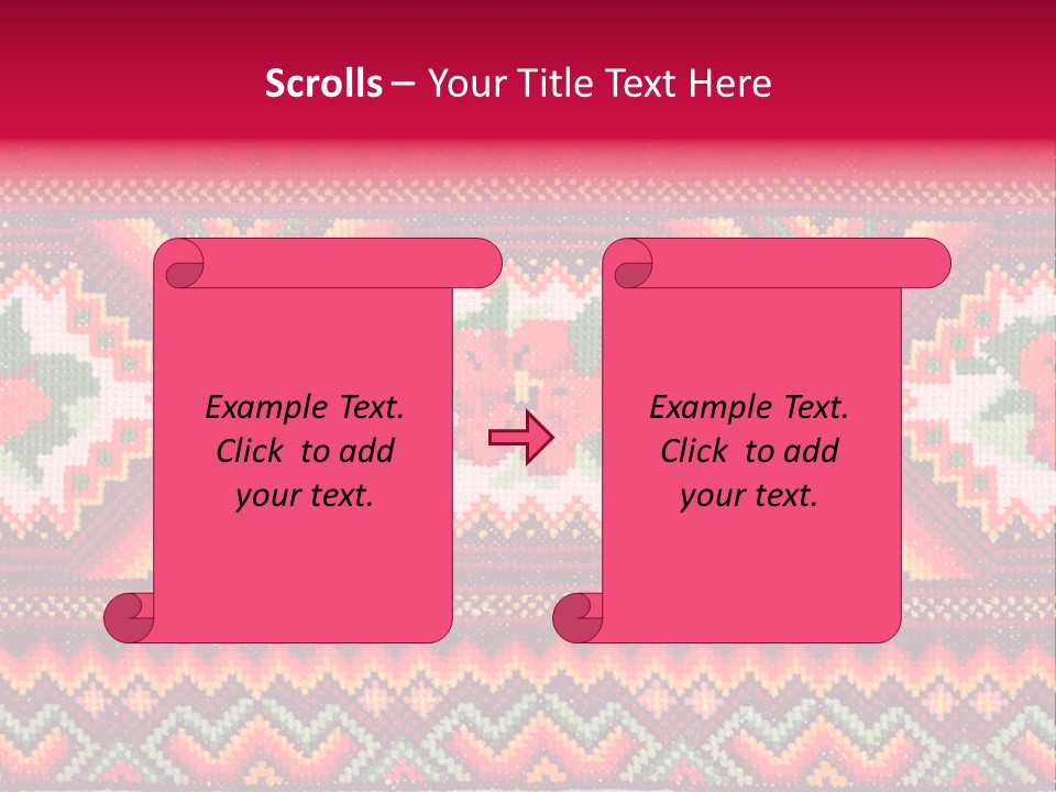 Cloth Flower Traditional PowerPoint Template