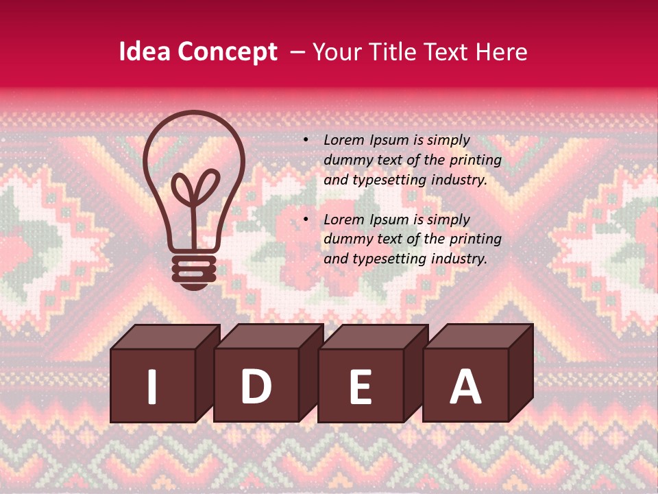 Cloth Flower Traditional PowerPoint Template