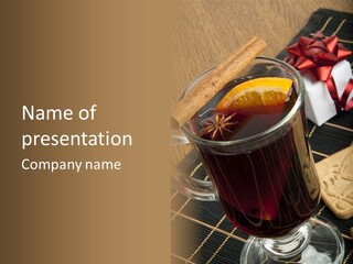 Holiday Wine Gift Box PowerPoint Template