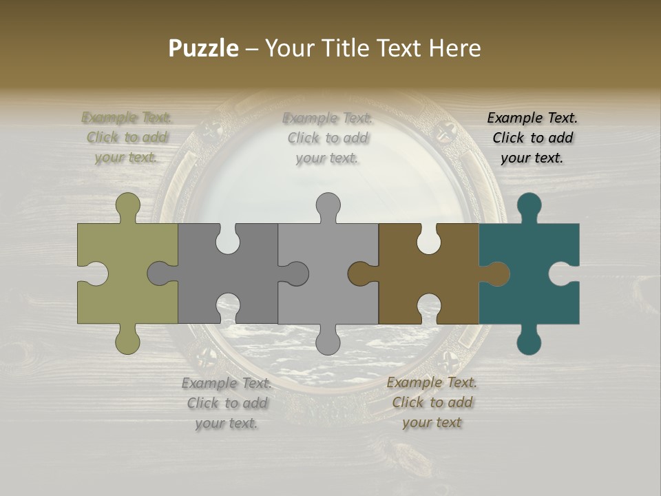 Metallic Aged Porthole PowerPoint Template