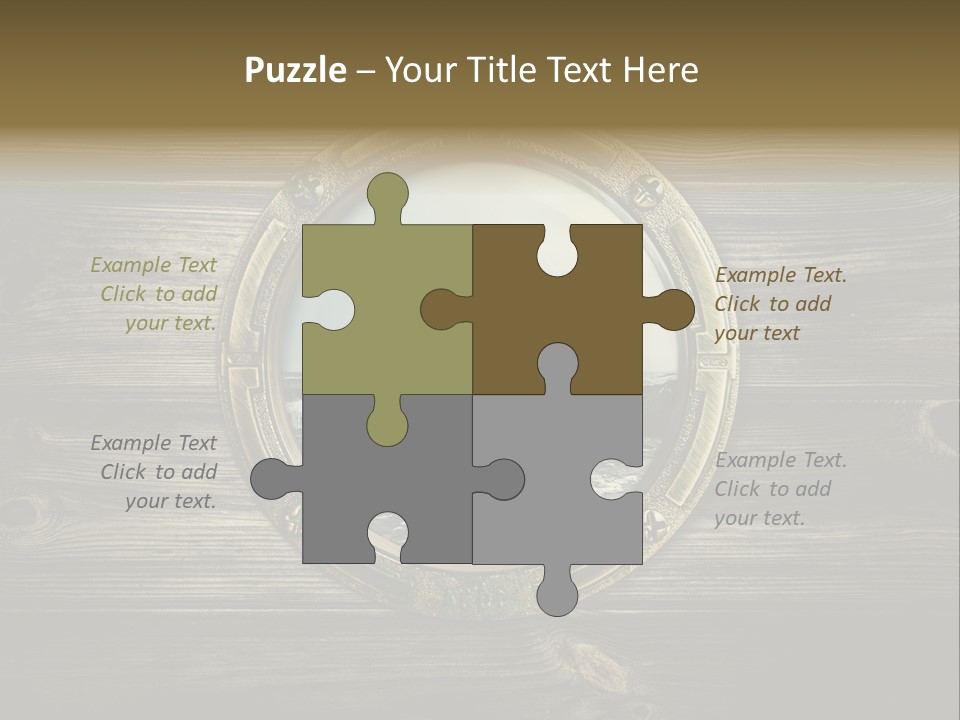 Metallic Aged Porthole PowerPoint Template