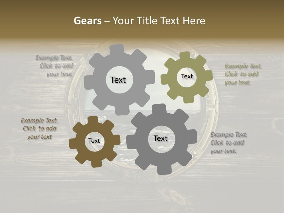 Metallic Aged Porthole PowerPoint Template