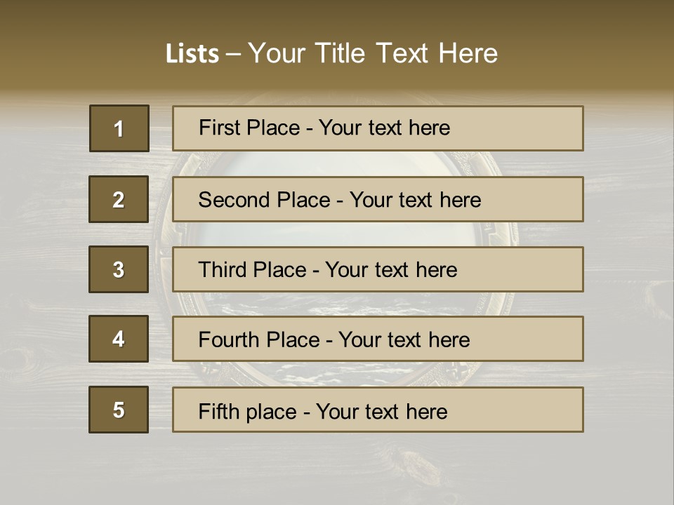 Metallic Aged Porthole PowerPoint Template