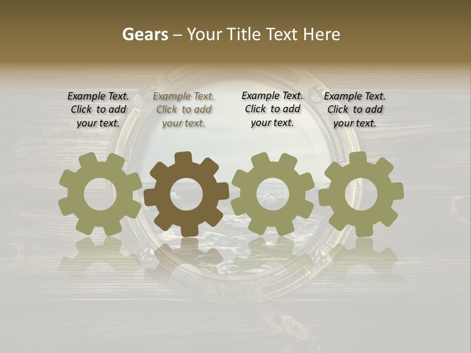 Metallic Aged Porthole PowerPoint Template