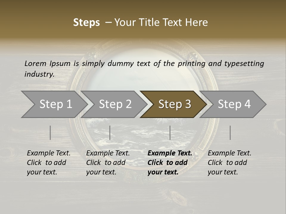 Metallic Aged Porthole PowerPoint Template