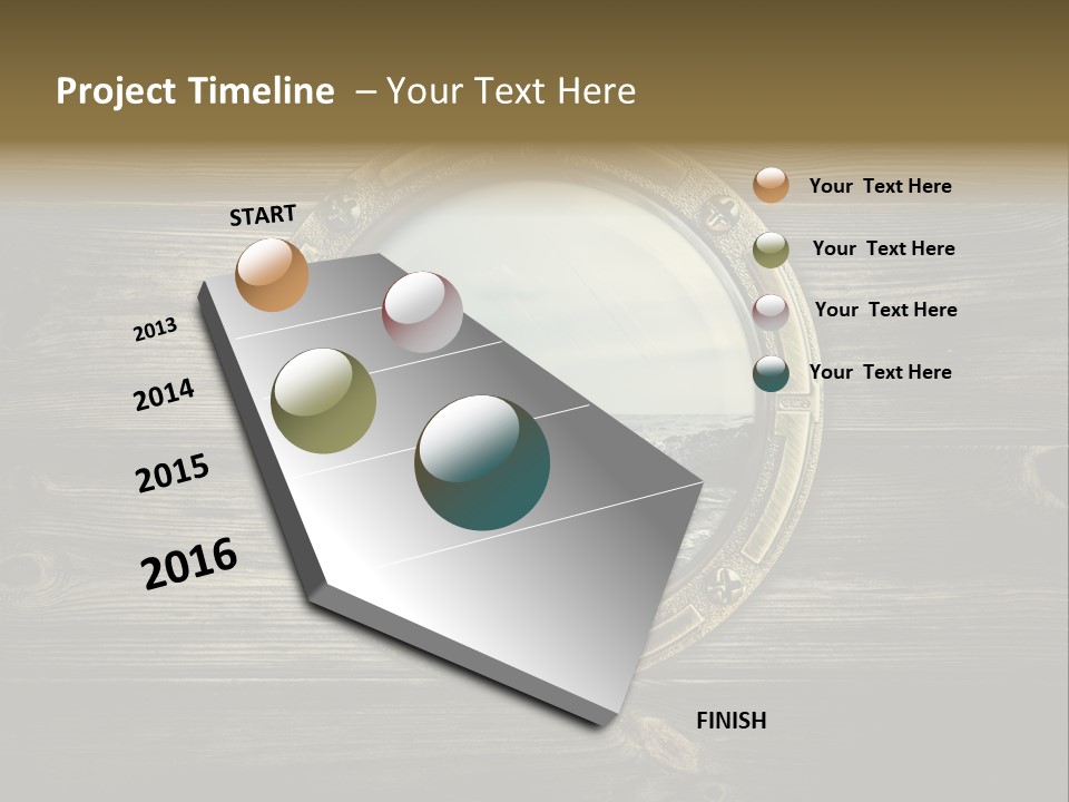 Metallic Aged Porthole PowerPoint Template