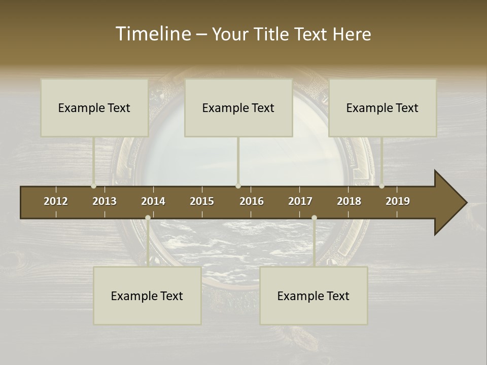 Metallic Aged Porthole PowerPoint Template
