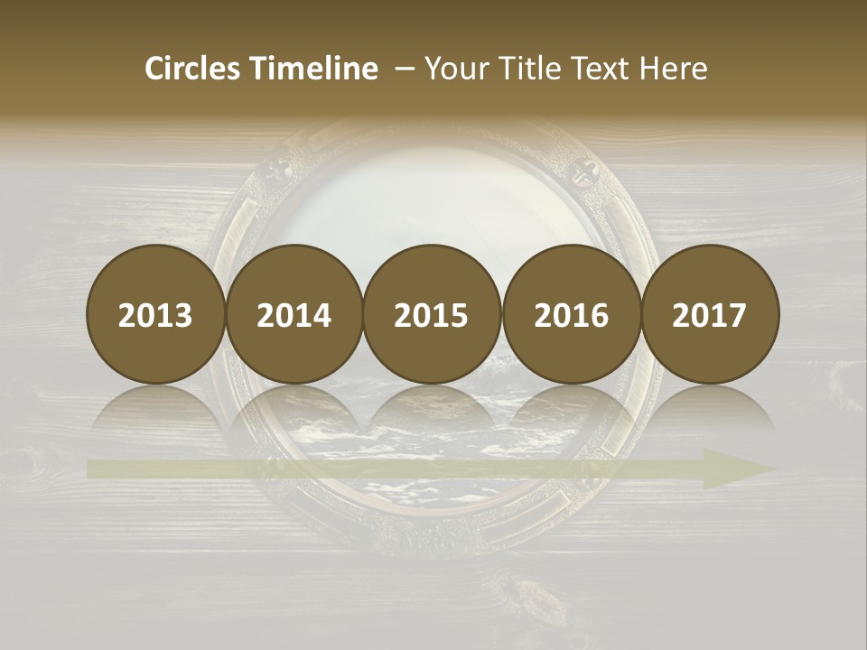 Metallic Aged Porthole PowerPoint Template