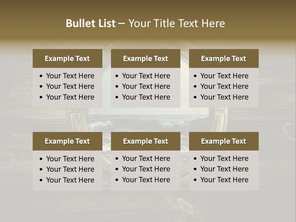 Metallic Aged Porthole PowerPoint Template