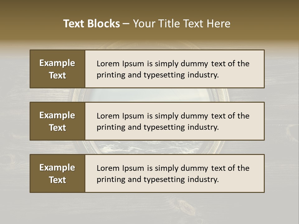 Metallic Aged Porthole PowerPoint Template