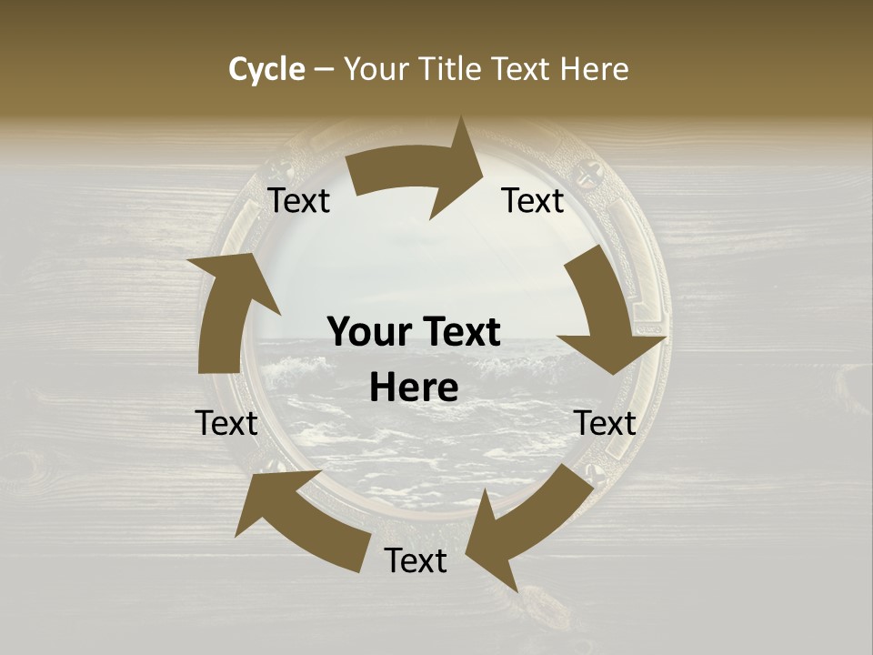 Metallic Aged Porthole PowerPoint Template