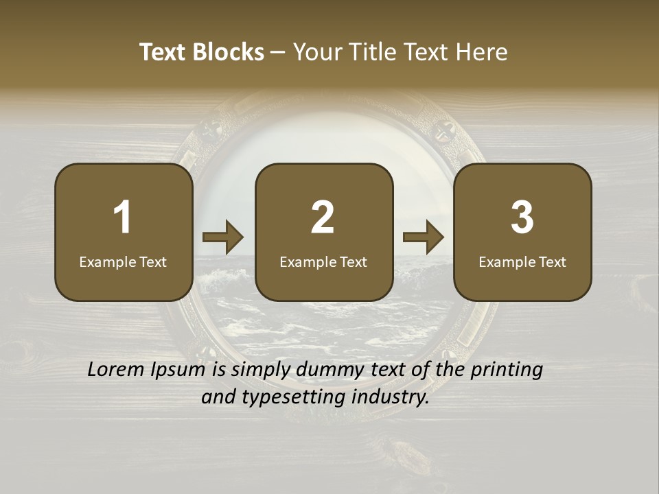 Metallic Aged Porthole PowerPoint Template