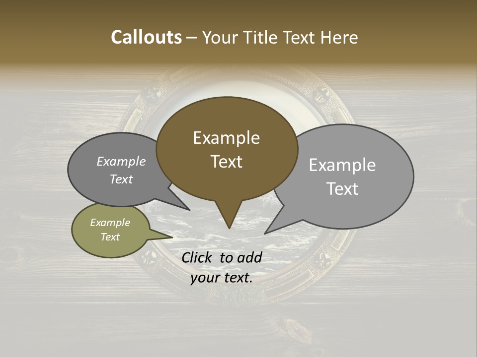 Metallic Aged Porthole PowerPoint Template