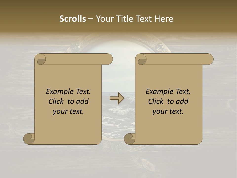 Metallic Aged Porthole PowerPoint Template