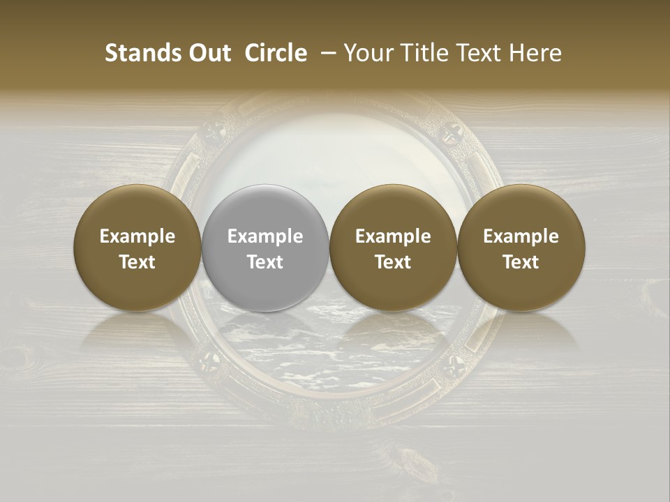 Metallic Aged Porthole PowerPoint Template