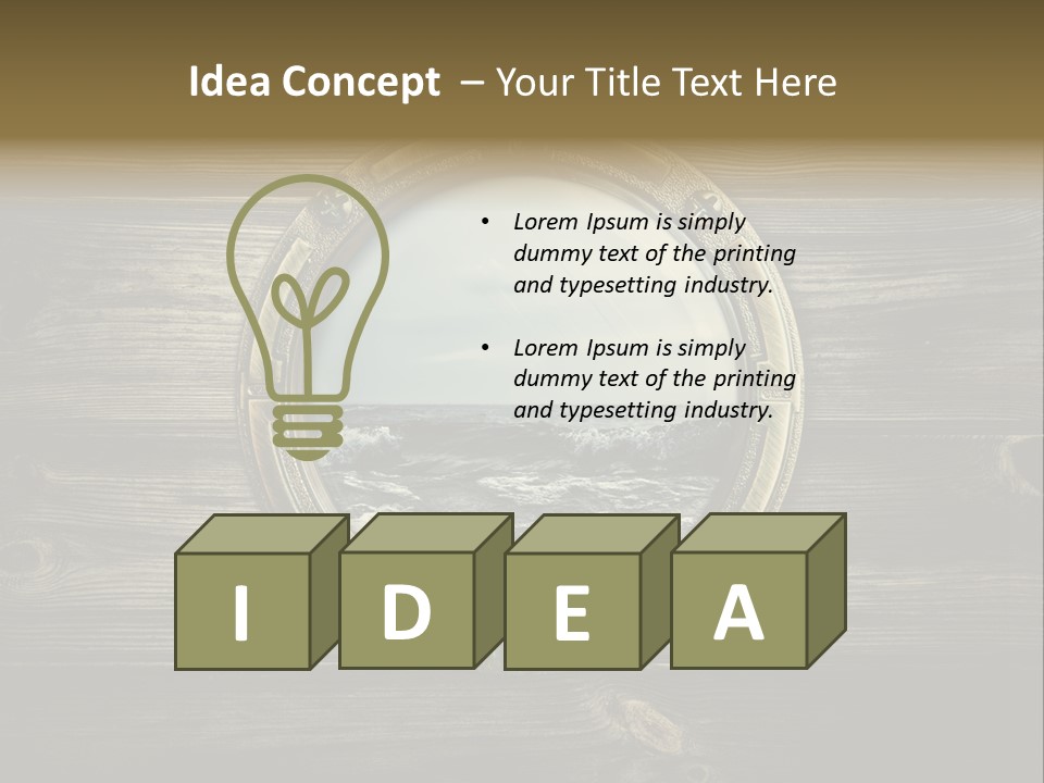 Metallic Aged Porthole PowerPoint Template